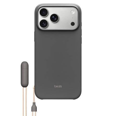 Original Apple Beats iPhone 17 Pro Max Cover m. Strop - MagSafe Kompatibel - Granite Gray