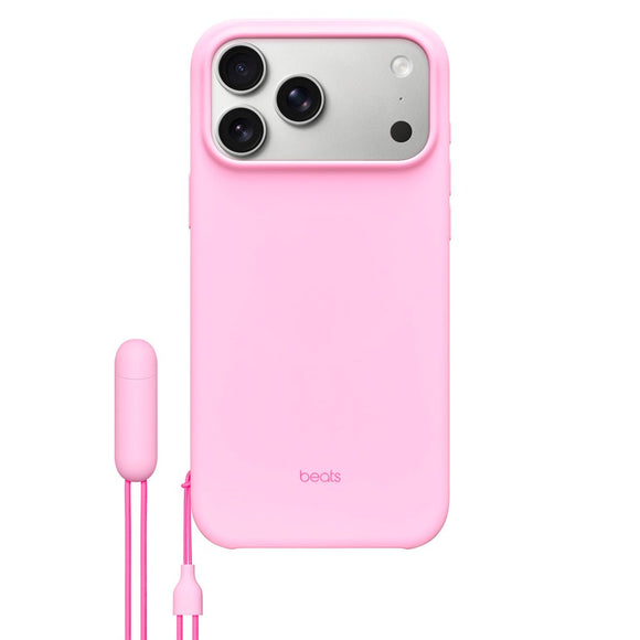 Original Apple Beats iPhone 17 Pro Max Cover m. Strop - MagSafe Kompatibel - Pebble Pink