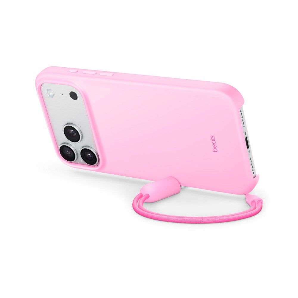 Original Apple Beats iPhone 17 Pro Max Cover m. Strop - MagSafe Kompatibel - Pebble Pink