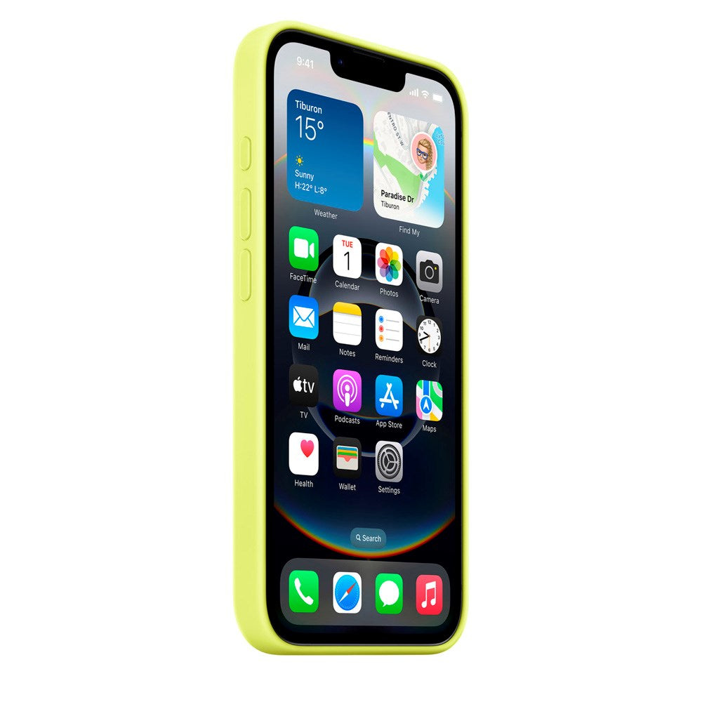 Original Apple iPhone 17e / 16e Silikone Cover - Neon Yellow (MGYW4ZM/A)
