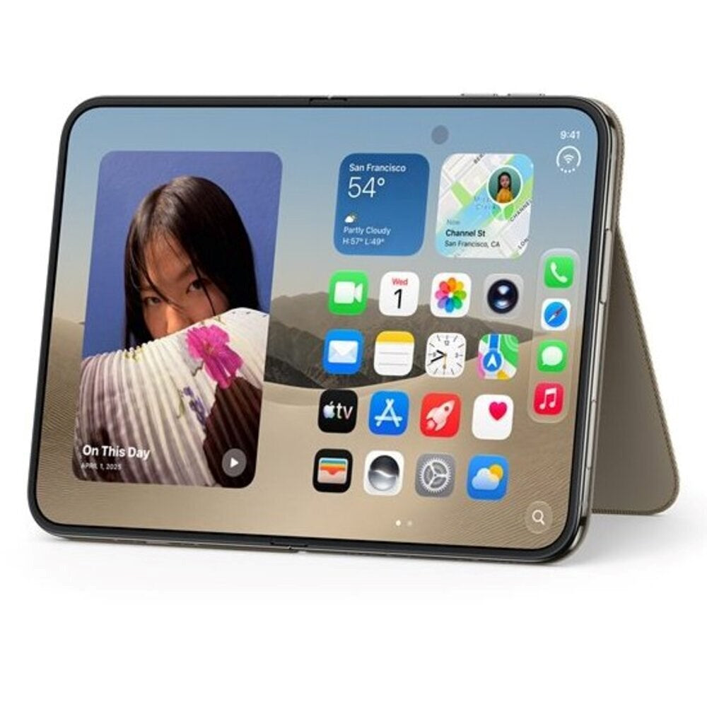 iPhone Duo Original Apple Folio Case m. Kickstand - MagSafe Kompatibel - Taupe (MKR64ZM/A)