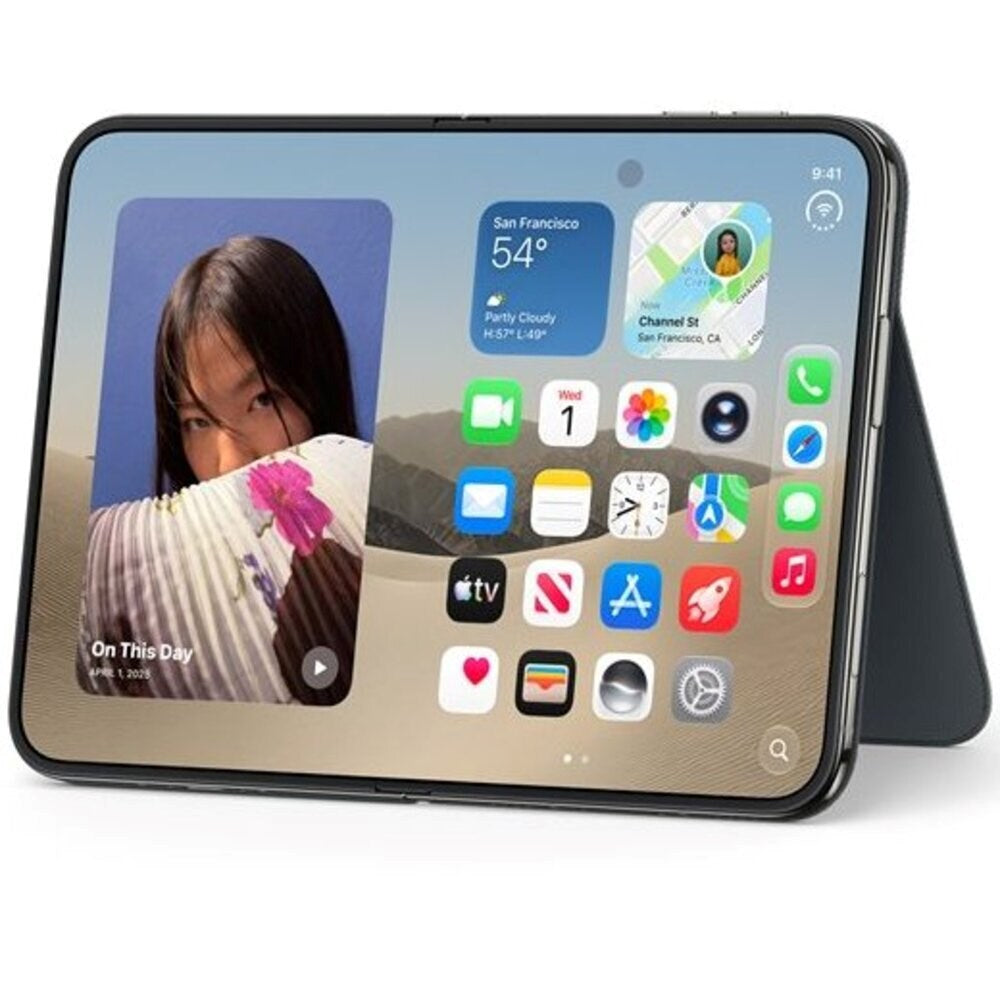 iPhone Duo Original Apple Folio Case m. Kickstand - MagSafe Kompatibel - Navy Blue (MKR74ZM/A)