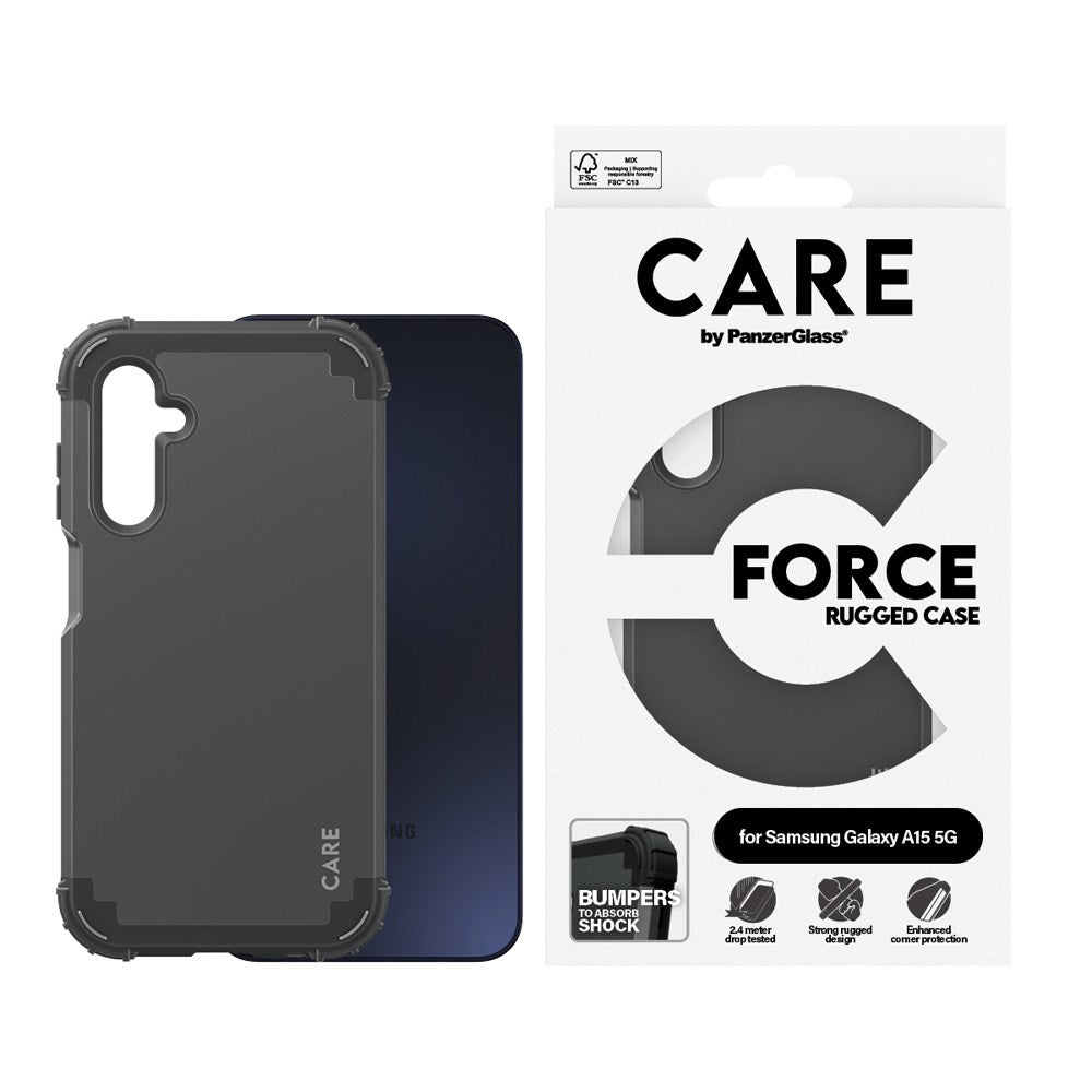 CARE by PanzerGlass Samsung Galaxy A15 (5G) Fashionable FORCE Case - Sort