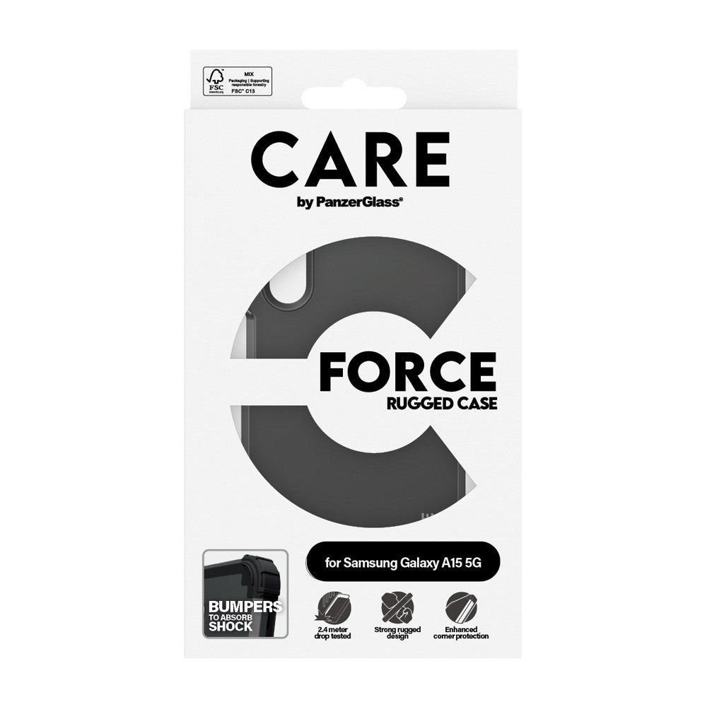 CARE by PanzerGlass Samsung Galaxy A15 (5G) Fashionable FORCE Case - Sort