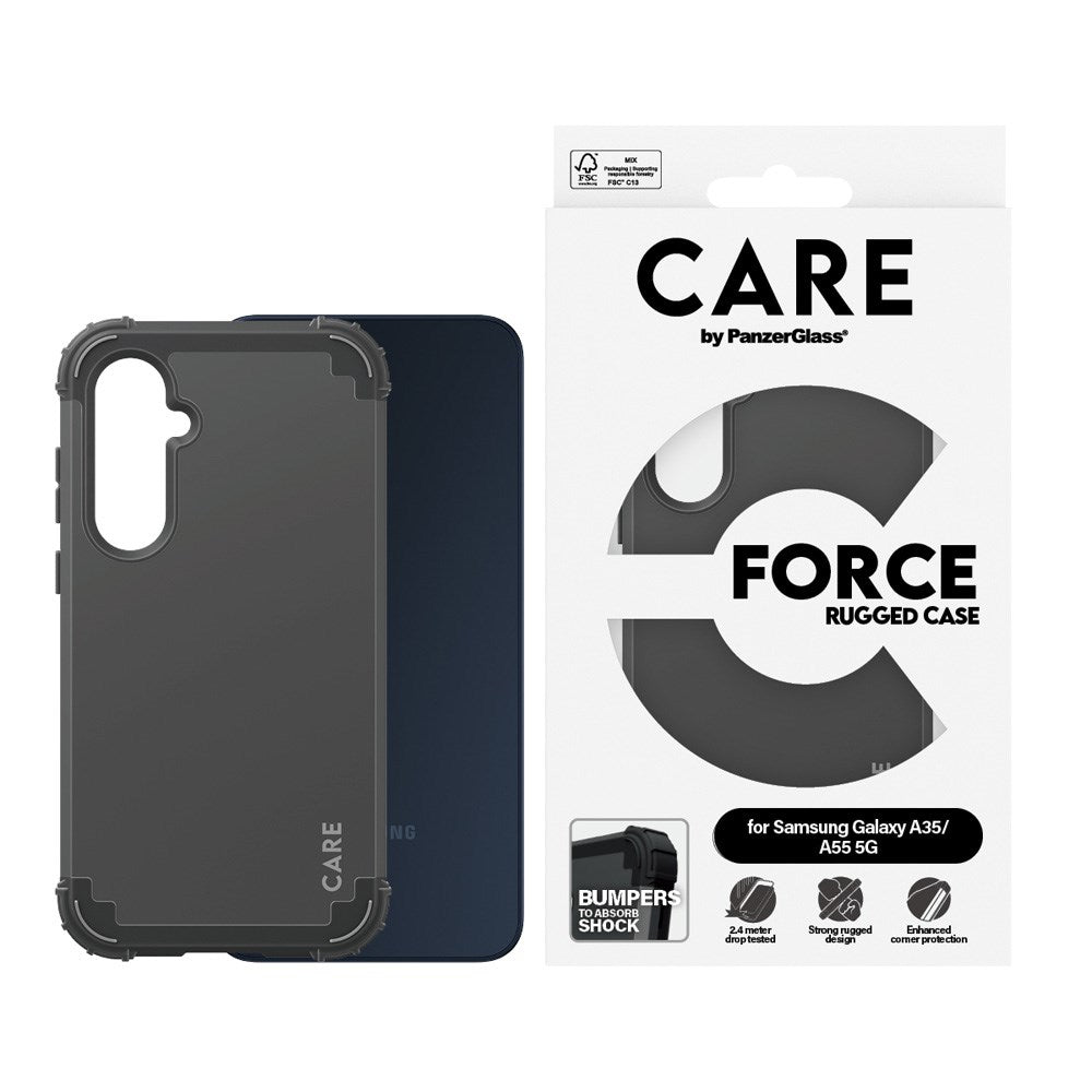 CARE by PanzerGlass Samsung Galaxy A35 (5G) / A55 (5G) Fashionable FORCE Case - Sort