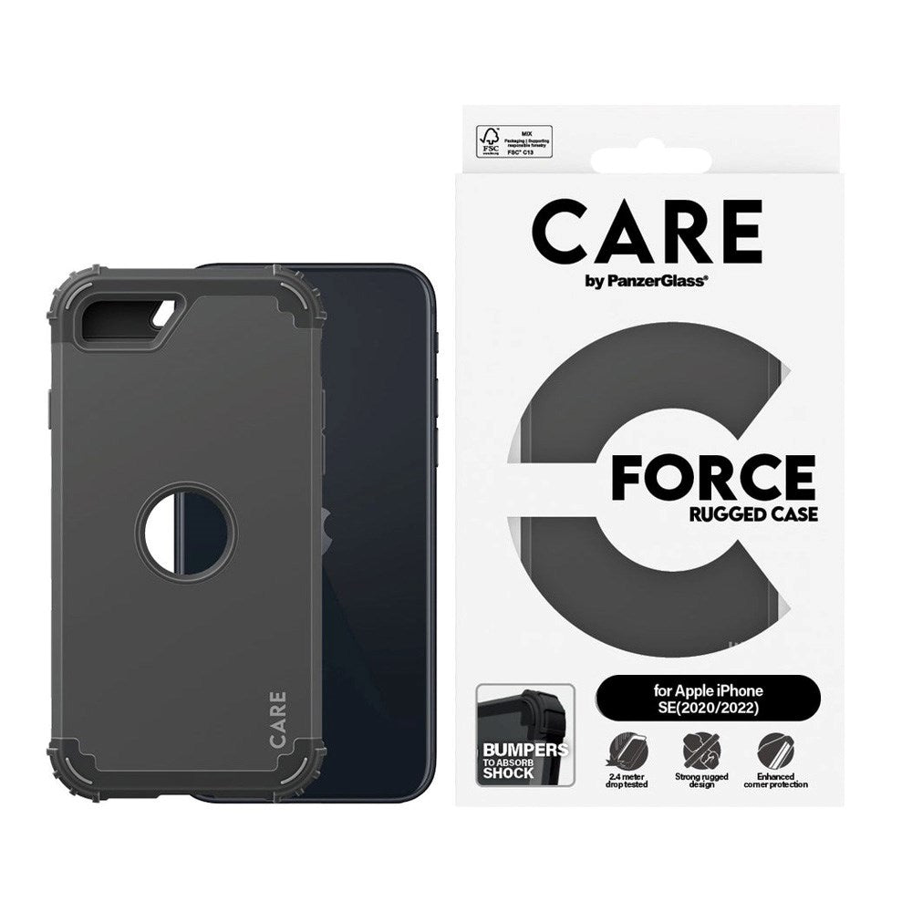 CARE by PanzerGlass iPhone SE (2020 / 2022) Fashionable FORCE Case - Sort