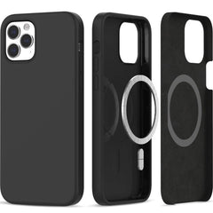 iPhone 12 / 12 Pro Tech-Protect Silikone Cover - MagSafe Kompatibel - Sort