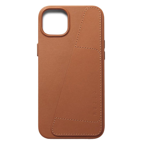 Mujjo iPhone 14 Plus Leather Wallet Case - Brun