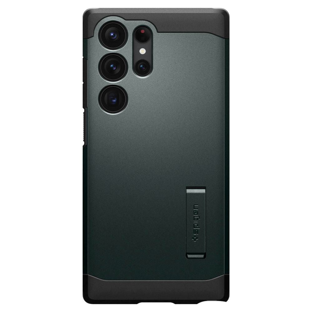 Samsung Galaxy S23 UItra Spigen Tough Armor Cover m. Kickstand - Sort