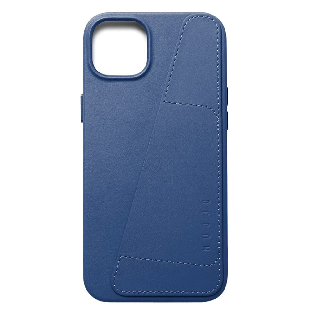 Mujjo iPhone 14 Plus Leather Wallet Case - Blå