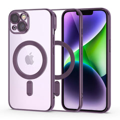 iPhone 14 Tech-Protect MagShine Cover - MagSafe Kompatibel - Gennemsigtig / Violet