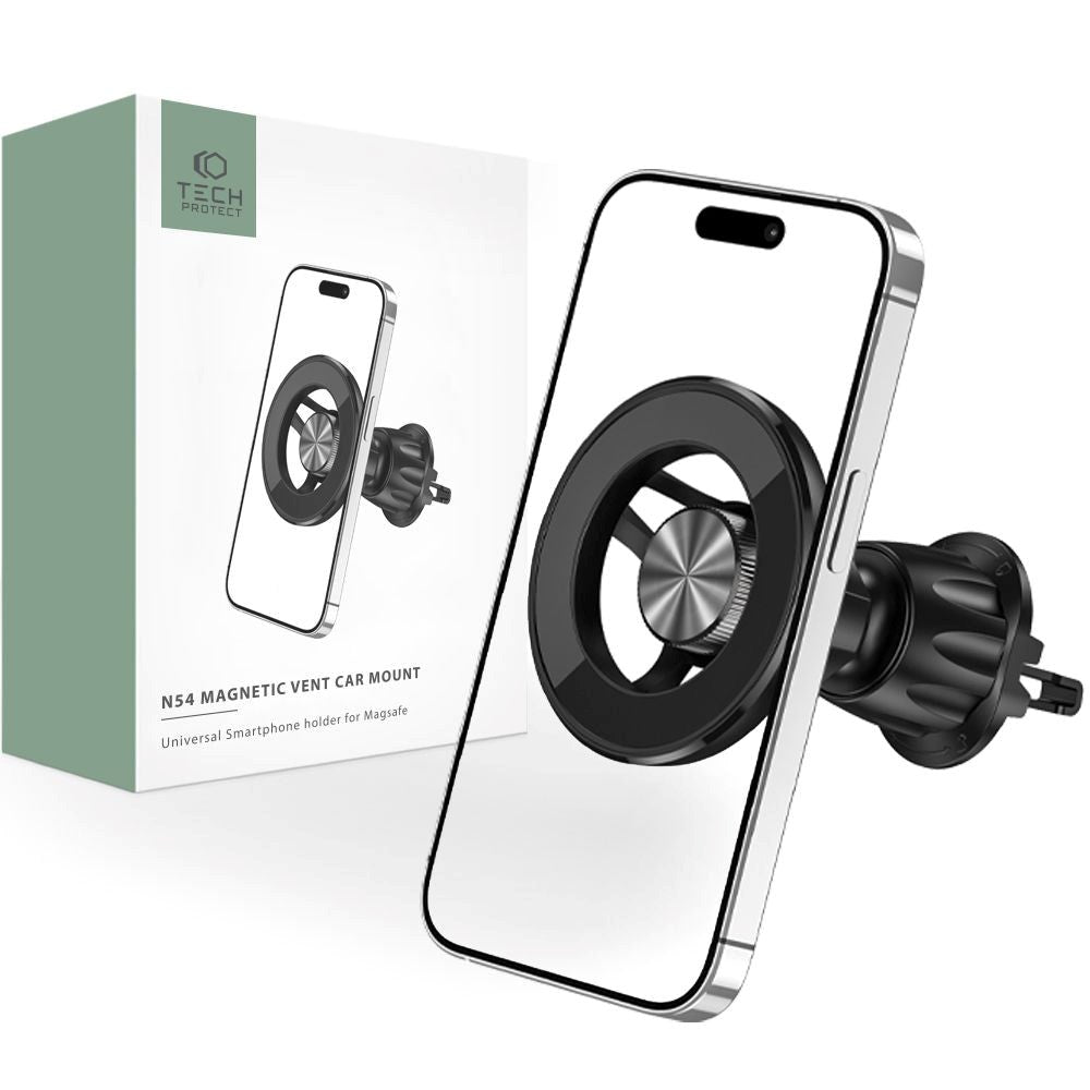 Tech-Protect N54 Magnetisk Mobilholder til Ventilationsanlæg - MagSafe Kompatibel - Sort