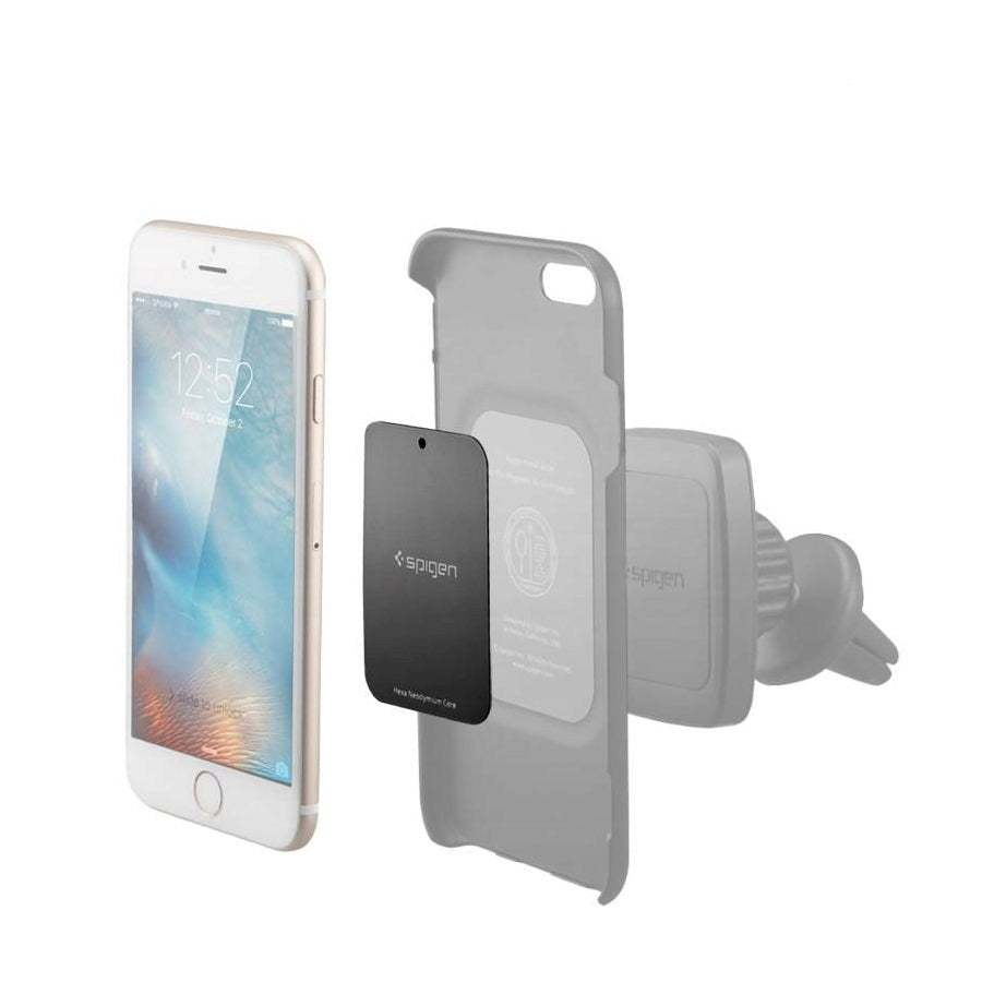 Spigen MP-4P Metalplader til Magnetisk Bilholder 4 stk. - Sort
