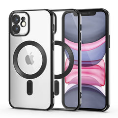 iPhone 11 Tech-Protect MagShine Cover - MagSafe Kompatibel - Gennemsigtig / Sort