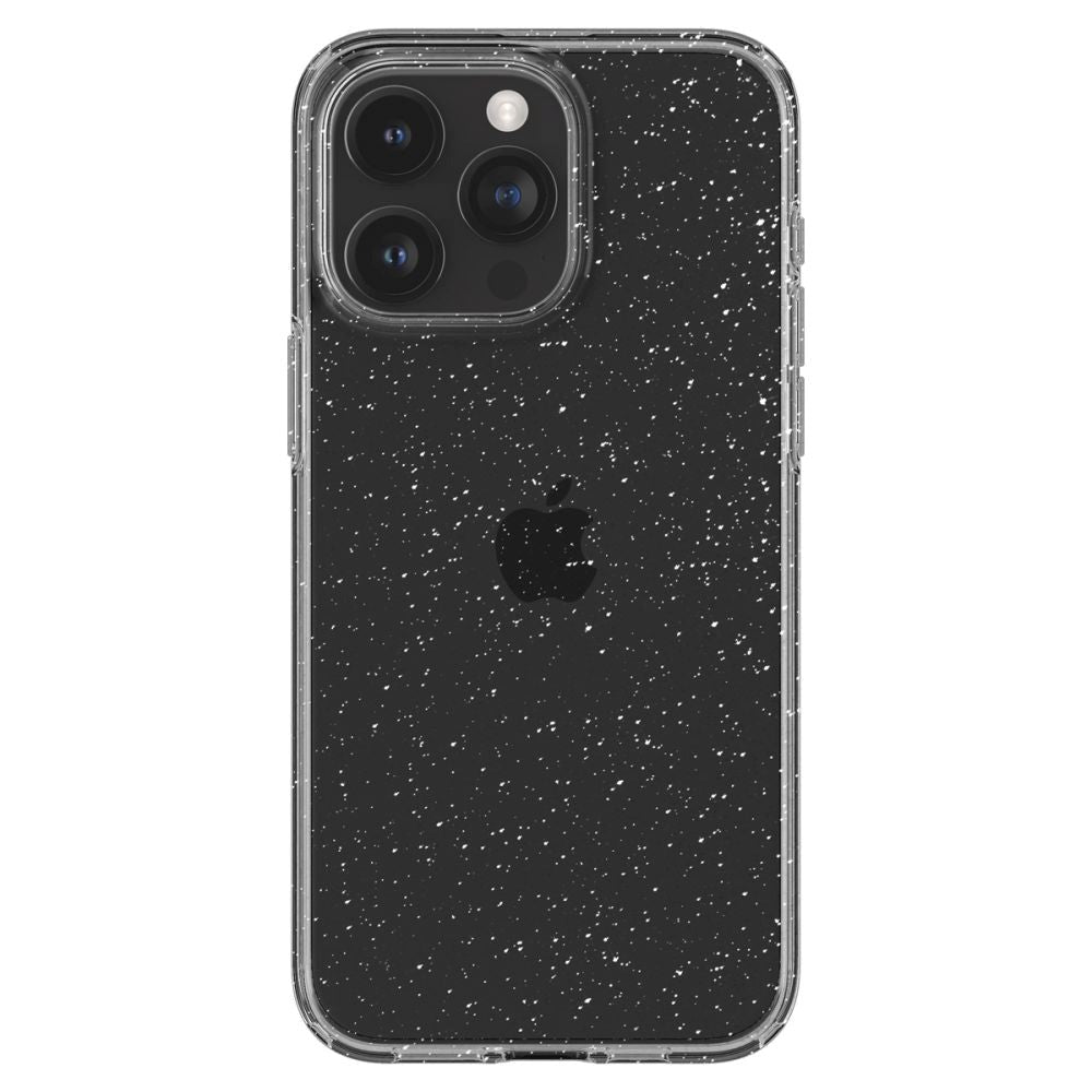 iPhone 15 Pro Spigen Liquid Crystal Glitter Cover - Gennemsigtig