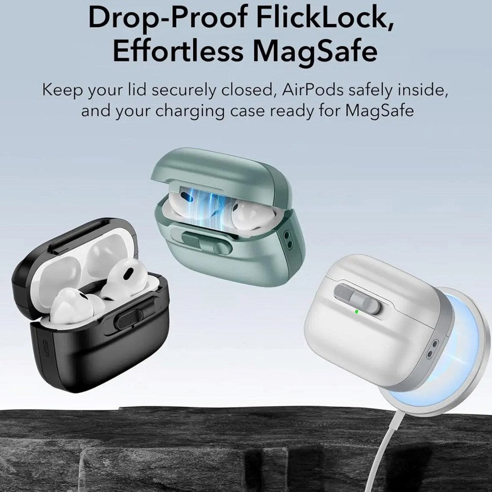 ESR AirPods Pro (1. & 2. Gen.) HaloLock Pulse Cover - MagSafe Kompatibel - Lyserød