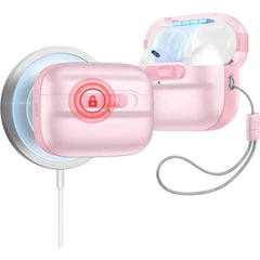 ESR AirPods Pro (1. & 2. Gen.) HaloLock Pulse Cover - MagSafe Kompatibel - Lyserød