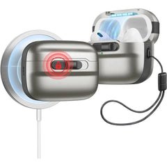 ESR AirPods Pro (1. & 2. Gen.) HaloLock Pulse Cover - MagSafe Kompatibel - Grå