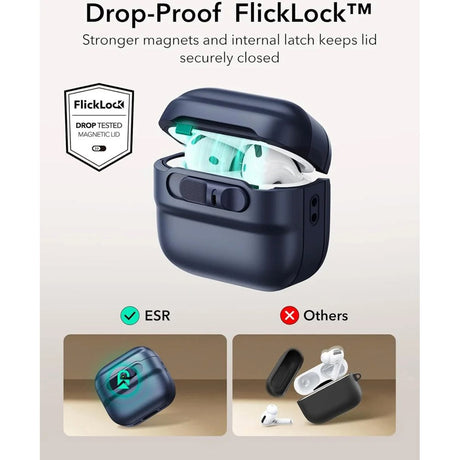 ESR AirPods (4. Gen.) HaloLock Pulse Cover - MagSafe Kompatibel - Blå