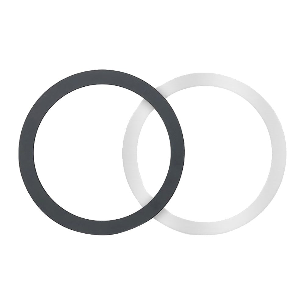 Tech-Protect MagSafe Kompatibel Magnetisk Ring - 2 Pack - Sort / Sølv