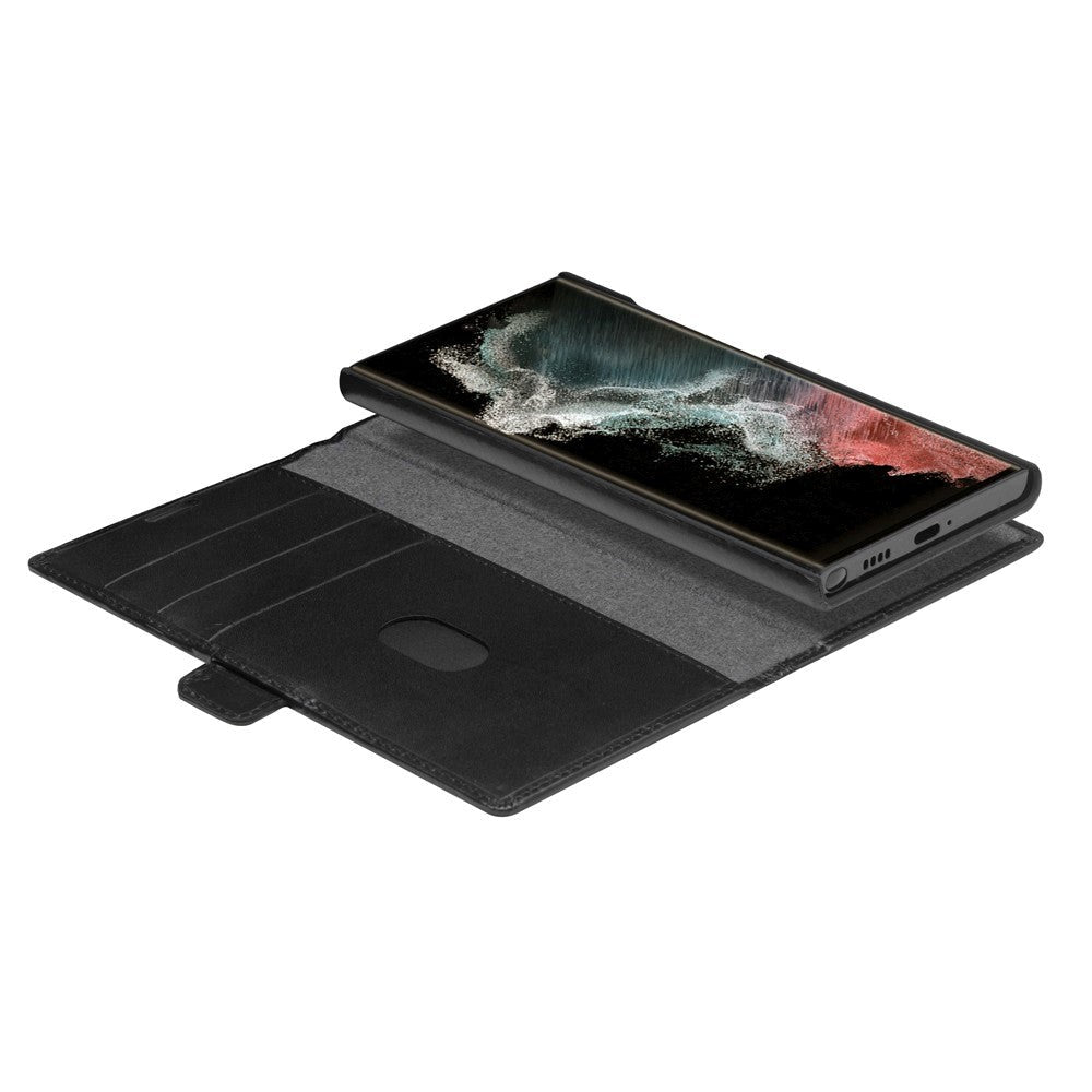Samsung Galaxy S22 Ultra dbramante1928 Lynge Ægte Læder Magnet Cover - Black