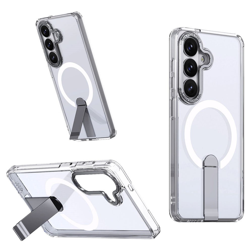 Samsung Galaxy S26 Hurtel Hybrid Armor X Cover m. Kickstand - MagSafe Kompatibel - Gennemsigtig