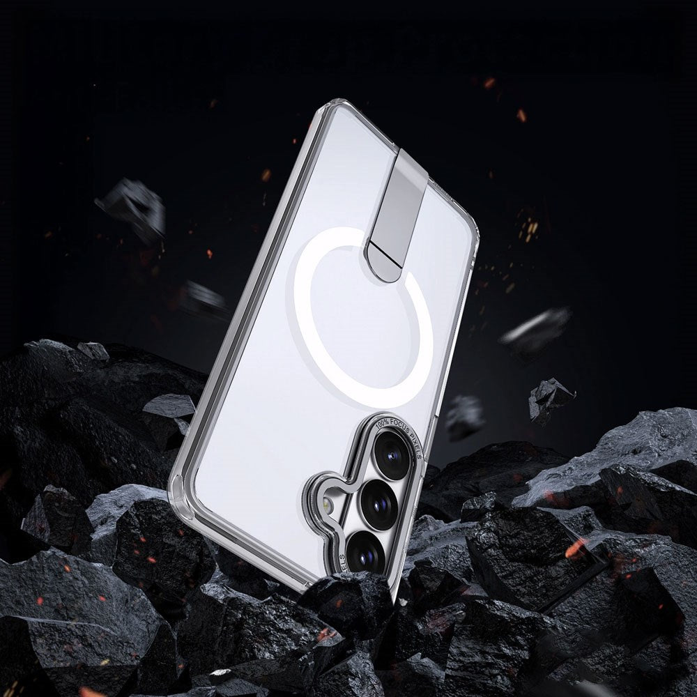 Samsung Galaxy S26 Hurtel Hybrid Armor X Cover m. Kickstand - MagSafe Kompatibel - Gennemsigtig