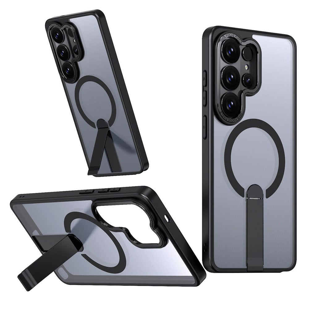 Samsung Galaxy S26 Ultra Hurtel Hybrid Armor X Cover m. Kickstand - MagSafe Kompatibel - Sort