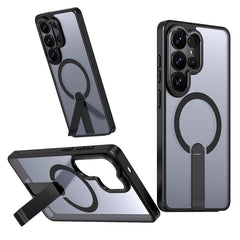 Samsung Galaxy S26 Ultra Hurtel Hybrid Armor X Cover m. Kickstand - MagSafe Kompatibel - Sort
