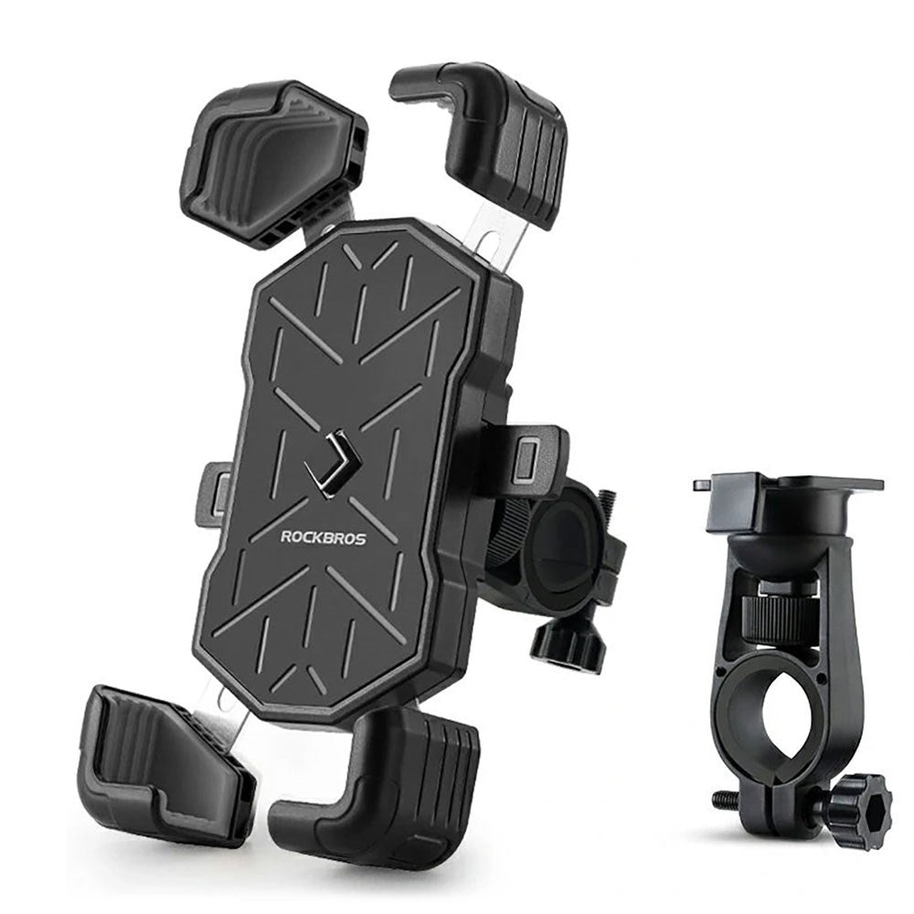 Rockbros Styrklemme Mobilholder til Cykel - Sort