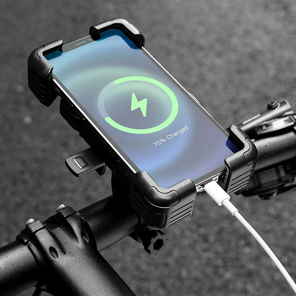 Rockbros Styrklemme Mobilholder til Cykel - Sort