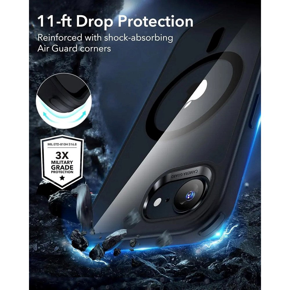 ESR iPhone 17e / 16e Classic Hybrid Cover - MagSafe Kompatibel - Gennemsigtig / Sort