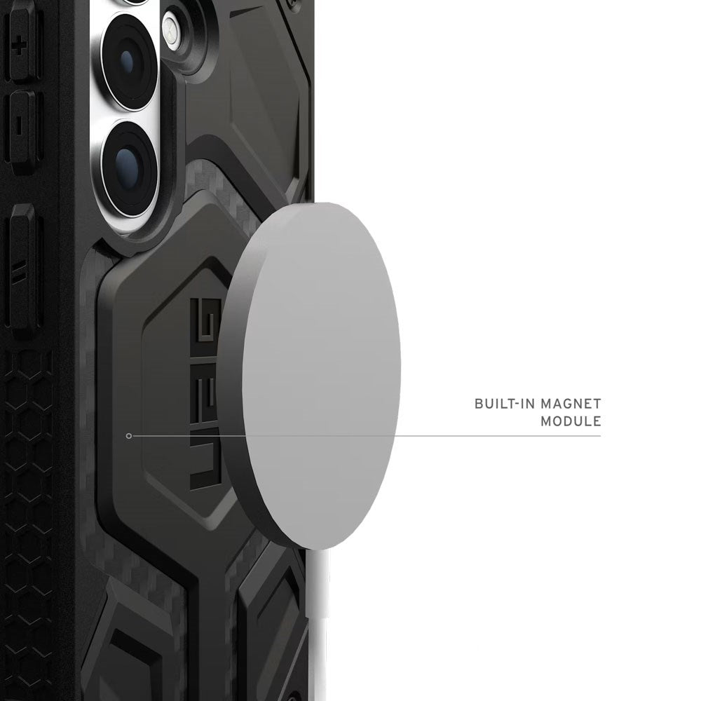 Samsung Galaxy S26 UAG Monarch Pro Carbon Hybrid Cover - MagSafe Kompatibel - Sort