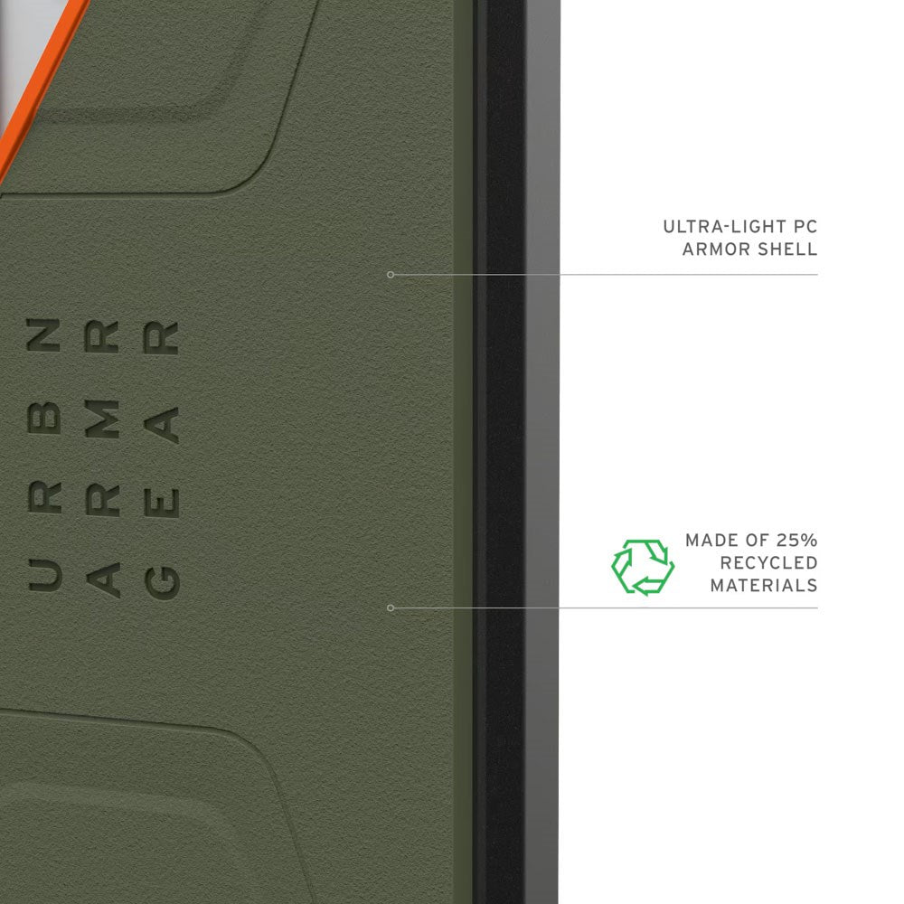 Samsung Galaxy S26 Ultra UAG Civilian Cover - MagSafe Kompatibel - Grøn / Orange