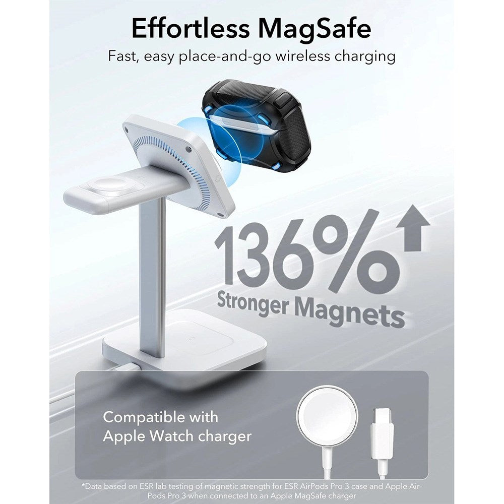 ESR AirPods Pro (3. gen.) Cyber FlickLock Cover m. Karabinhage - Sort