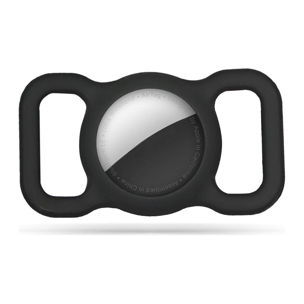 AirTag 1. & 2. Gen. Silikone Etui Tech-Protect til Halsbånd - Sort