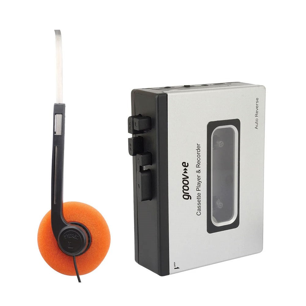 Groov-e PS530SR Kassetteafspiller m. Bluetooth / Højtaler Funktion - Sort / Grå