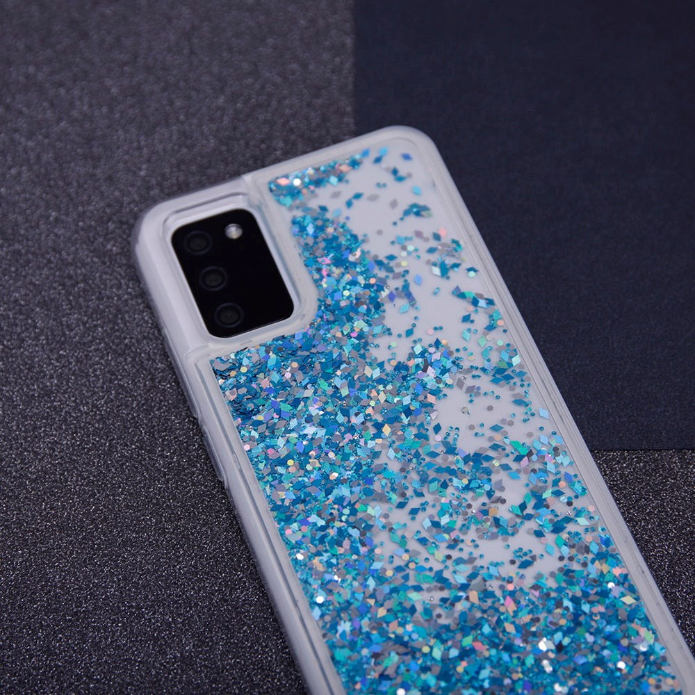 Samsung Galaxy S23 Gennemsigtigt Glimmer Cover - Blå