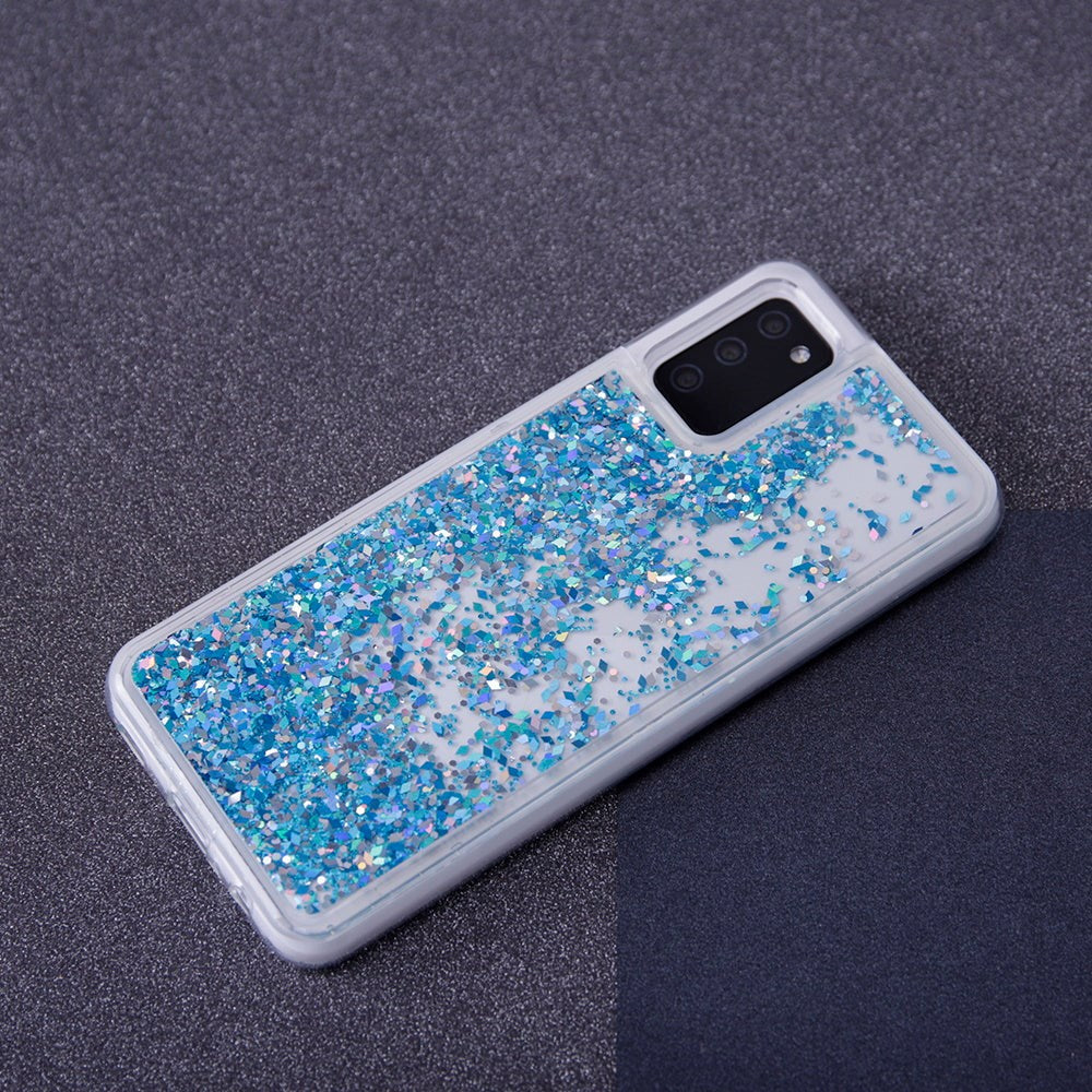 Samsung Galaxy S23 Gennemsigtigt Glimmer Cover - Blå
