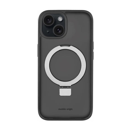 iPhone 15 Mobile Origin RingMag Fleksibelt Plastik Cover - Sort / Gennemsigtig