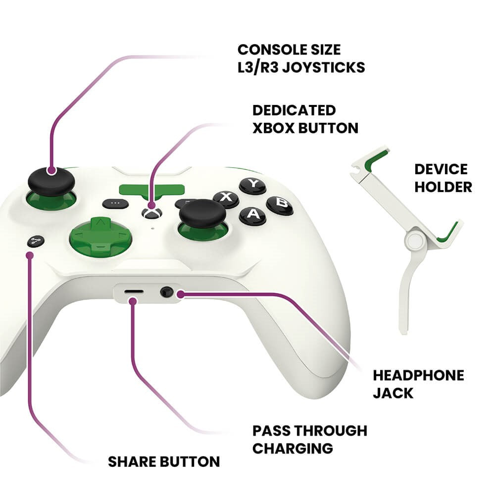 RiotPWR Cloud Gaming Controller til Lightning Enheder (iOS) - Hvid