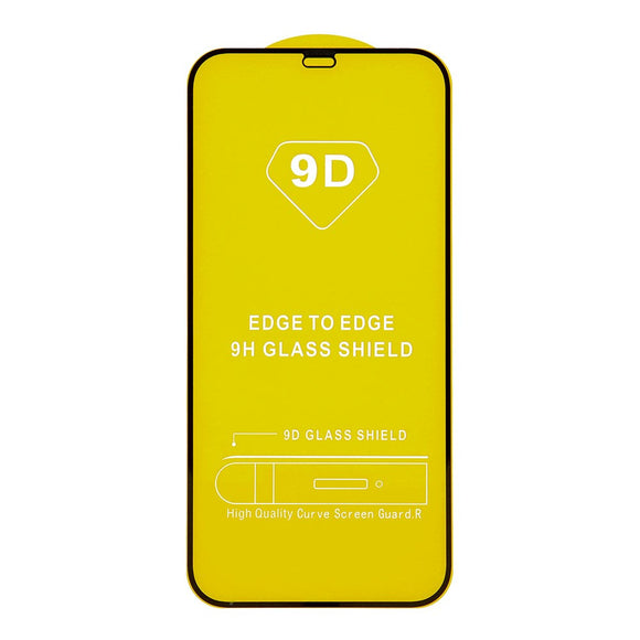 iPhone 14 / 13 / 13 Pro Unipha Hærdet Glas - Full Fit Skærmbeskyttelse - Gennemsigtig / Sort Kant