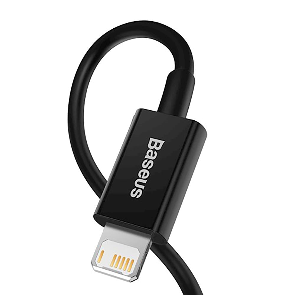 Baseus Superior Series USB-A til Lightning Kabel - 1m - Sort