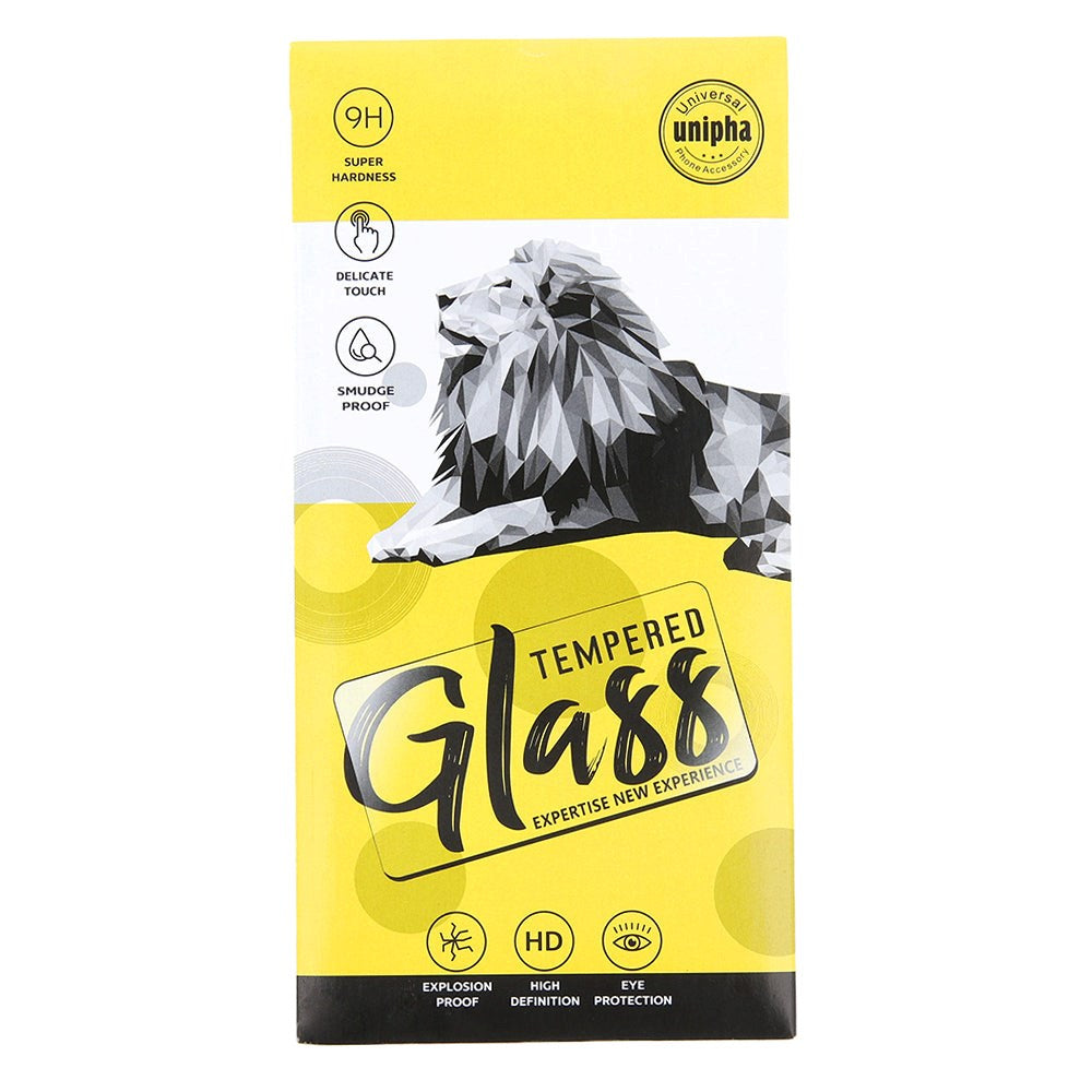 iPhone 11 / XR Unipha Hærdet Glas - Full Fit Skærmbeskyttelse - Gennemsigtig / Sort Kant