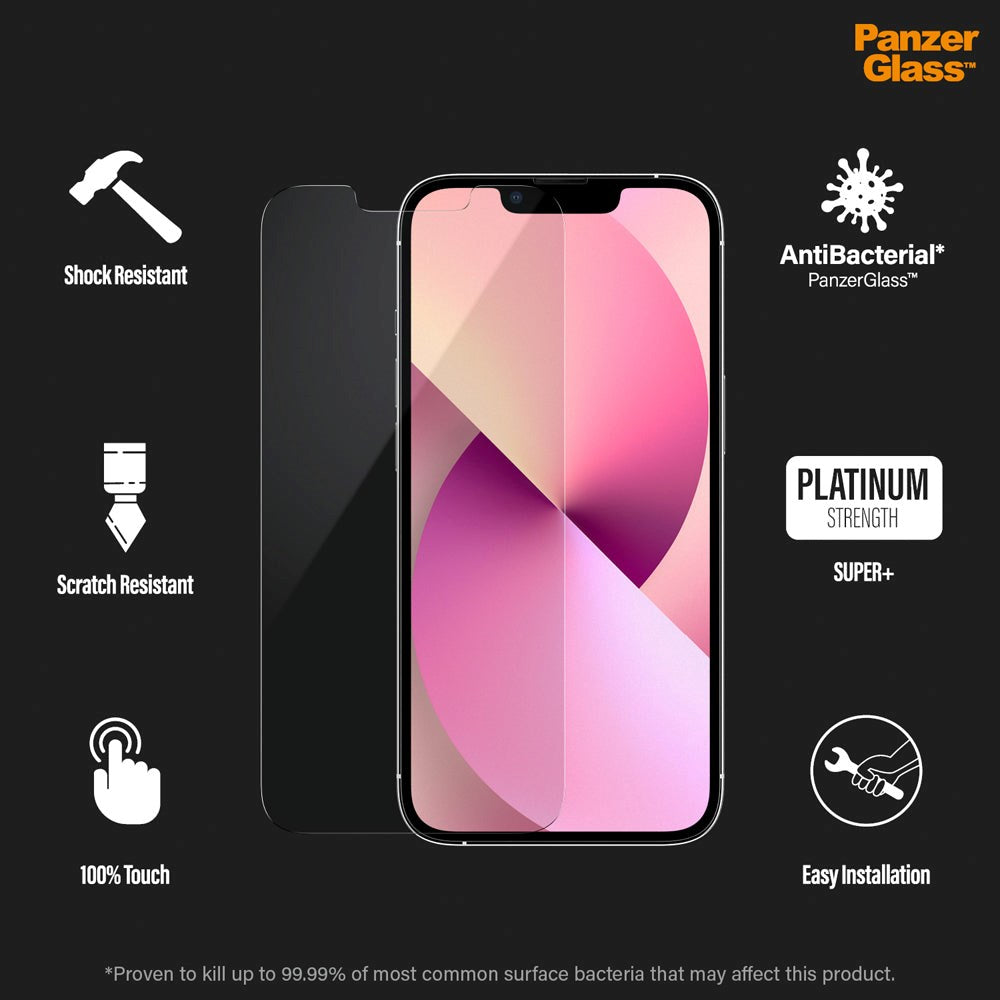 iPhone 13 Mini PanzerGlass AntiBacterial Standard Fit Skærmbeskyttelse - Gennemsigtig