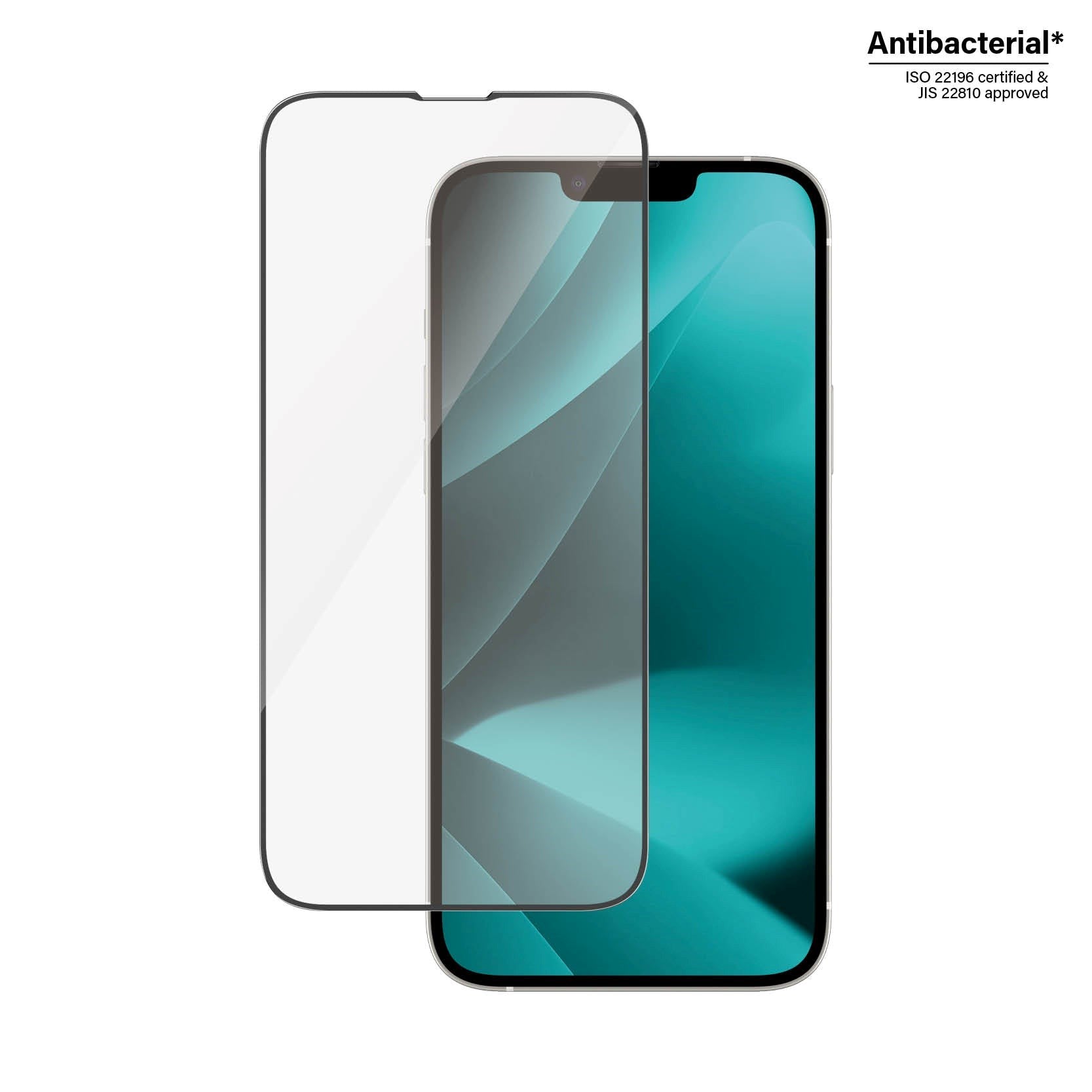 iPhone 14 Plus / 13 Pro Max PanzerGlass AntiBacterial Ultra-Wide Fit Skærmbeskyttelse - EasyAligner - Diamond Strength - Gennemsigtig