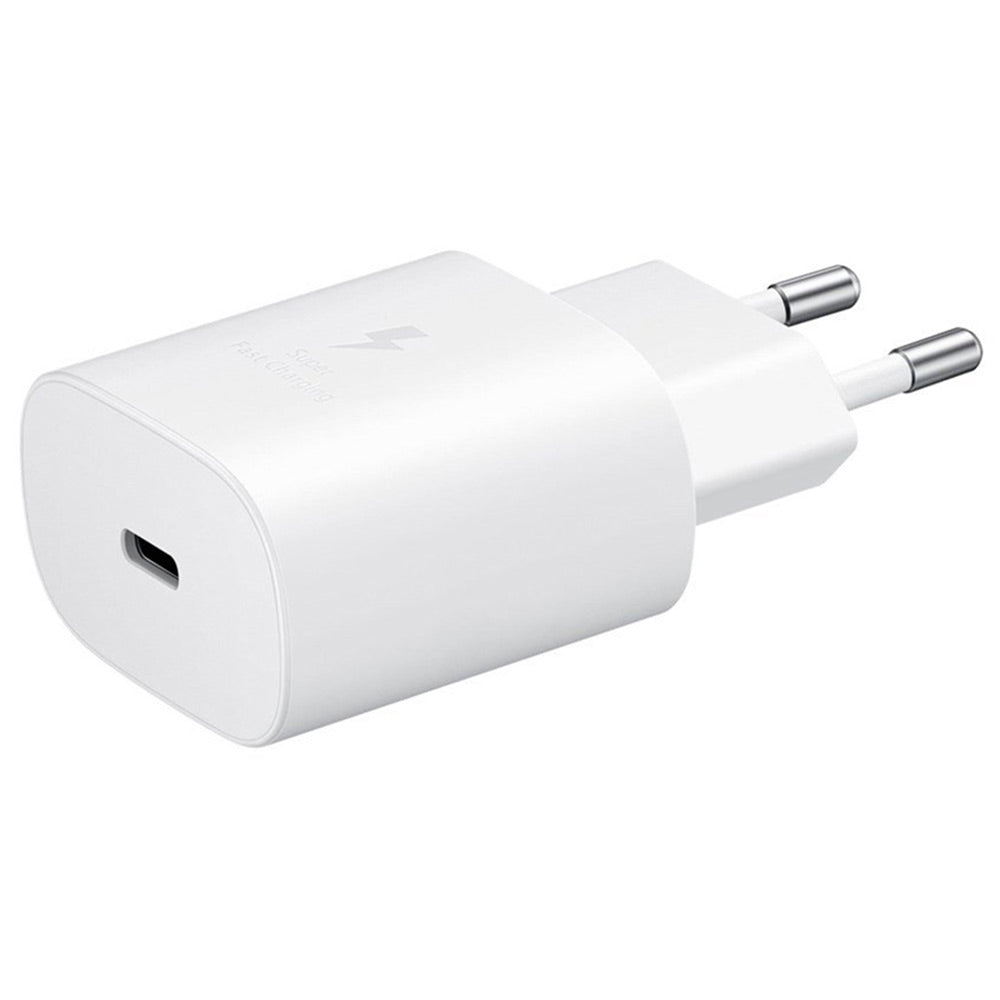 Original Samsung Super Fast Charge 25W Travel Adapter USB-C - Hvid + USB-C - USB-C Kabel