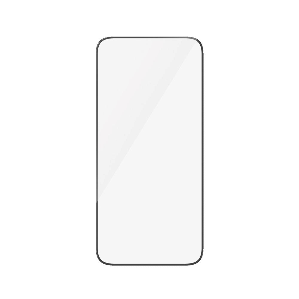 iPhone 15 Plus / 16 Plus PanzerGlass Ultra Wide Fit Skærmbeskyttelse m. EasyAligner - Diamond Strength - Gennemsigtig / Sort Kant