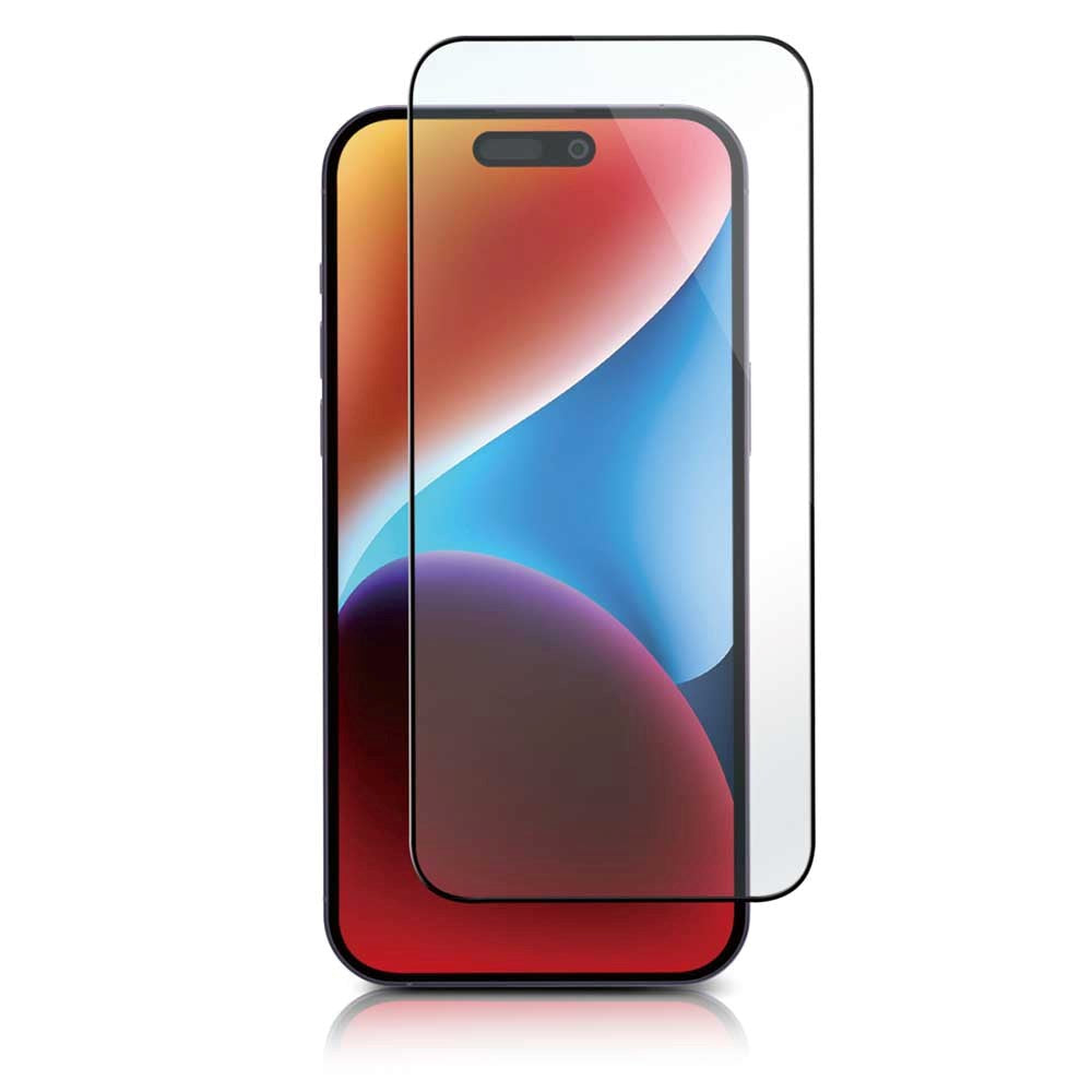 iPhone 15 Plus PANZER Premium Full-Fit Glass - Sort Ramme