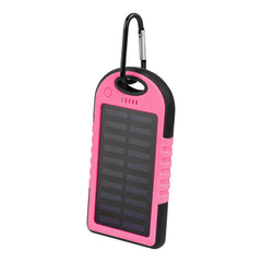 Setty Solcelle Powerbank 5.000 mAh 10W 2 x USB-A - Pink